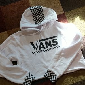 White vans cropped sweatshirt size medium